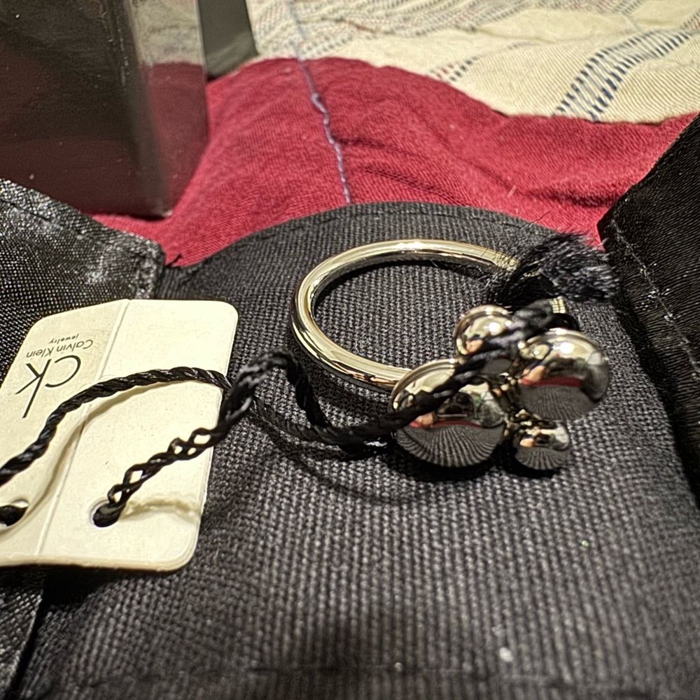 Calvin Klein Silver Women's Toggle/Spinner Ring - Picture 2 of 3